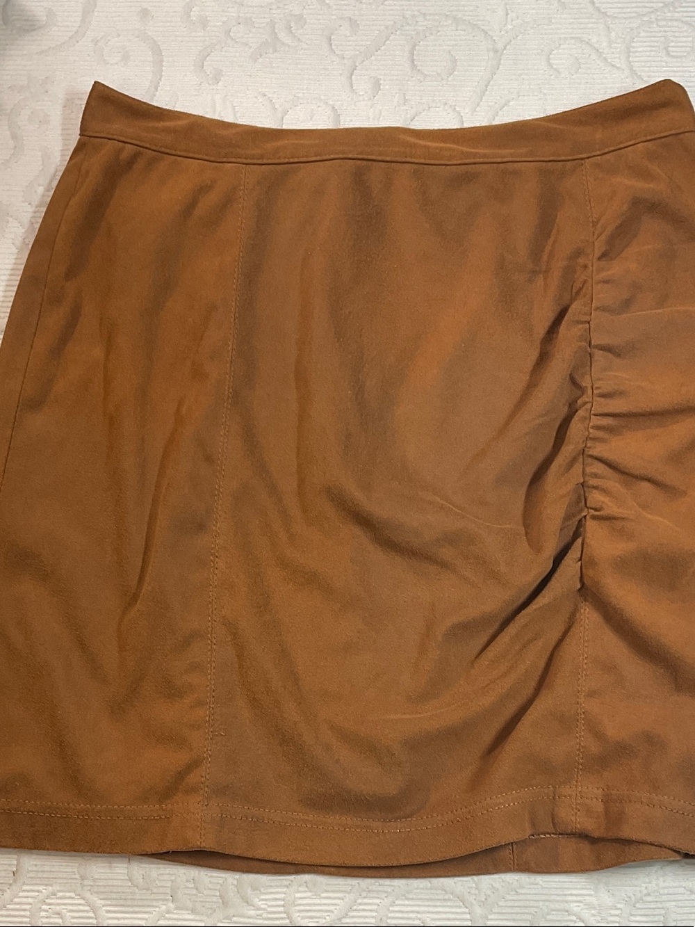 Free People Mini Skirt with Side Ruching. Back Zip. Small